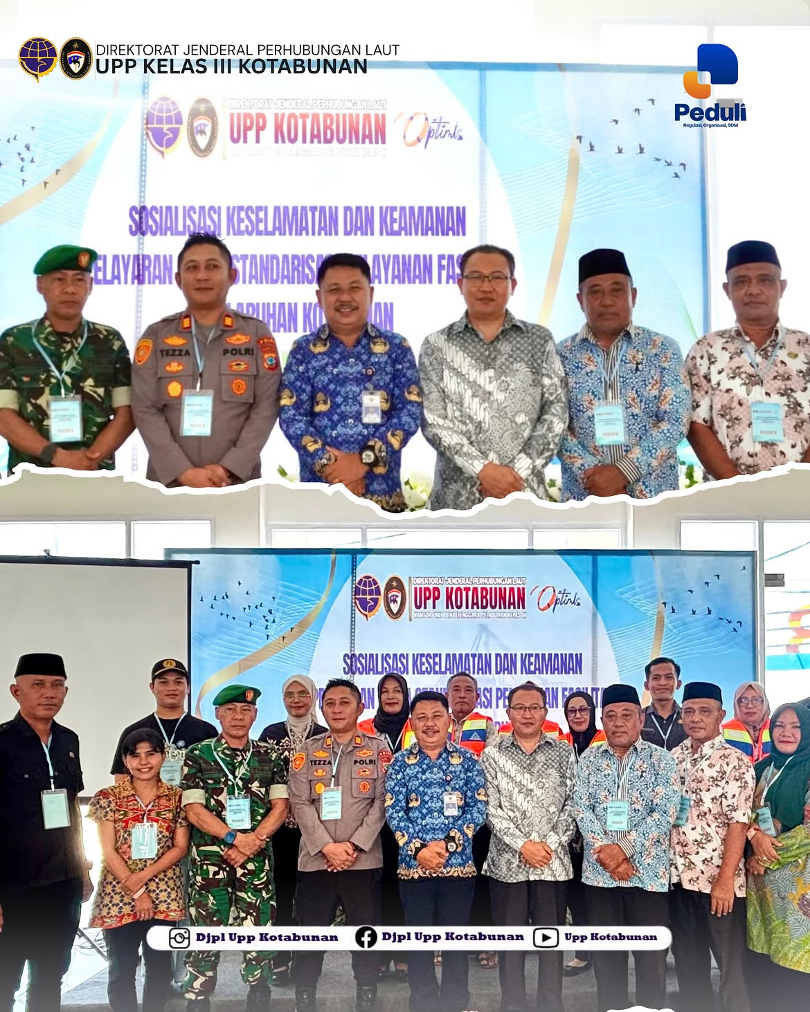 SOSIALISASI KESELAMATAN DAN KEAMANAN PELAYARAN DAN STANDARISASI PELAYANAN FASILITAS PELABUHAN KOTABUNAN